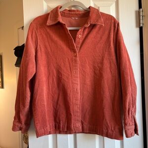 Women's Rust Corduroy Button-Down Shirt